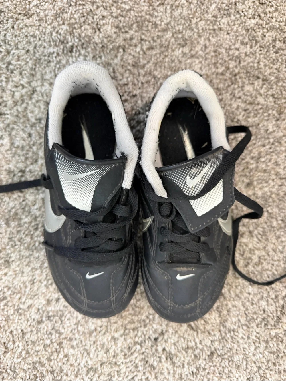 Nike Kids Black & White Cleats